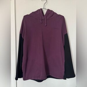 Outdoor Voices Purple‎ Black Colorblock Pockets Hoodie Womens Medium Activewear